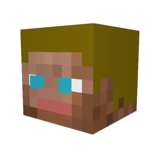 DerSMACKS Minecraft avatar head, 3D render