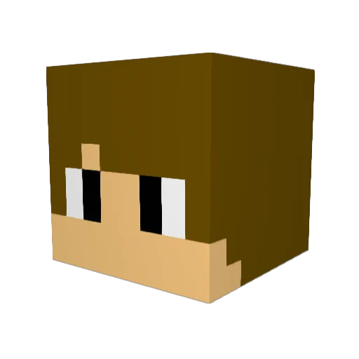 DerScharrer Minecraft avatar head, 3D render