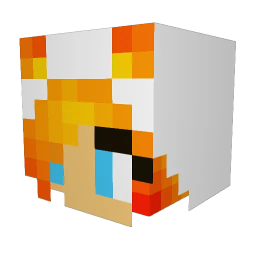DerScheffling Minecraft avatar head, 3D render