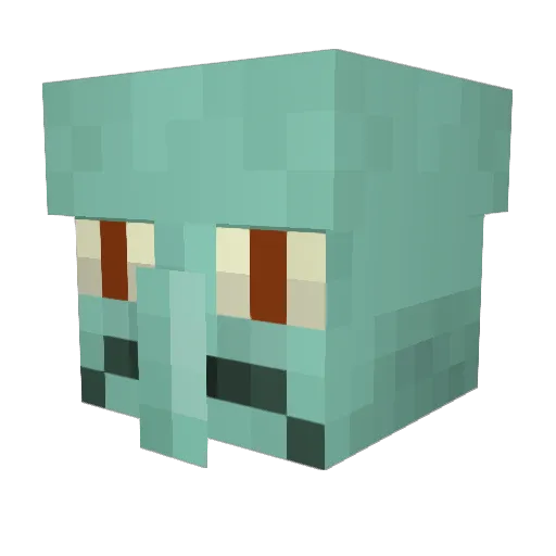 DerSchluckspecht Minecraft avatar head, 3D render