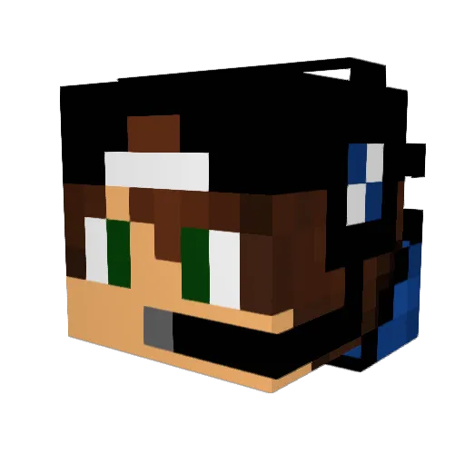 DerSchreinerHD Minecraft avatar head, 3D render