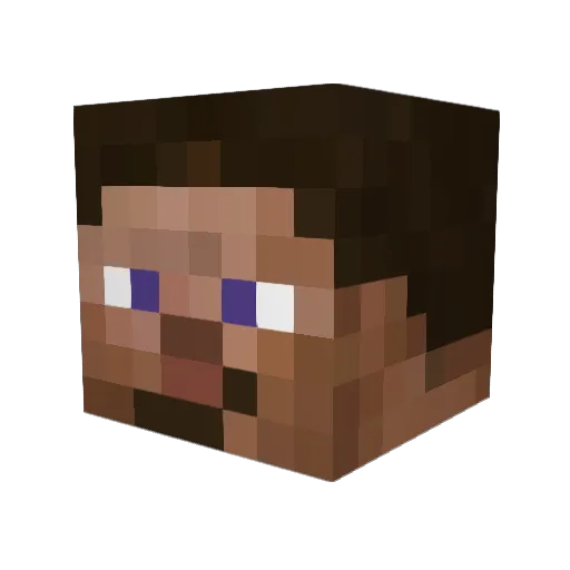 DerSebler Minecraft avatar head, 3D render