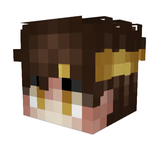 DerSprenger10 Minecraft avatar head, 3D render
