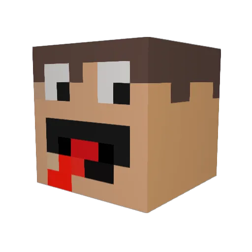 DerSpritzer69 Minecraft avatar head, 3D render
