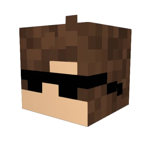 DerSteleo Minecraft avatar head, 3D render