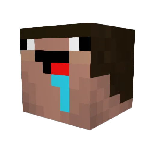 DerThea Minecraft avatar head, 3D render