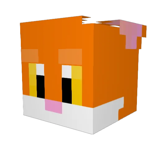 DerTibby Minecraft avatar head, 3D render