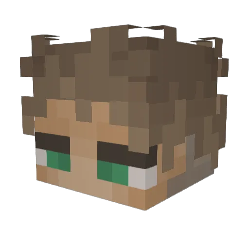 DerUnderw00d Minecraft avatar head, 3D render