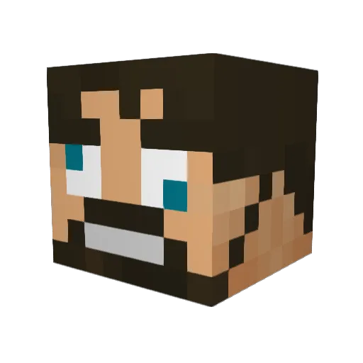 DerWey Minecraft avatar head, 3D render