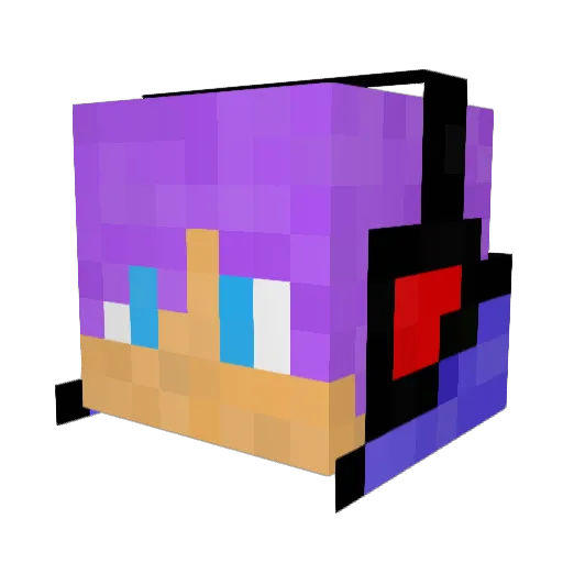 DerWing Minecraft avatar head, 3D render