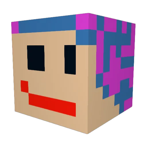 DerWombi Minecraft avatar head, 3D render