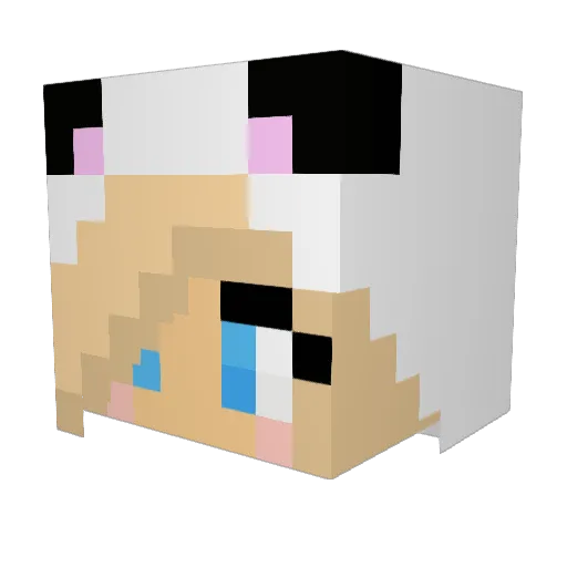 DerYalo Minecraft avatar head, 3D render