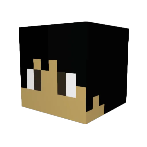 DerZero Minecraft avatar head, 3D render