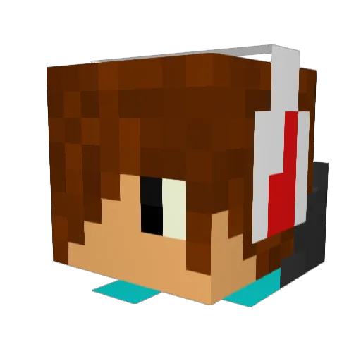 DerZombie11 Minecraft avatar head, 3D render