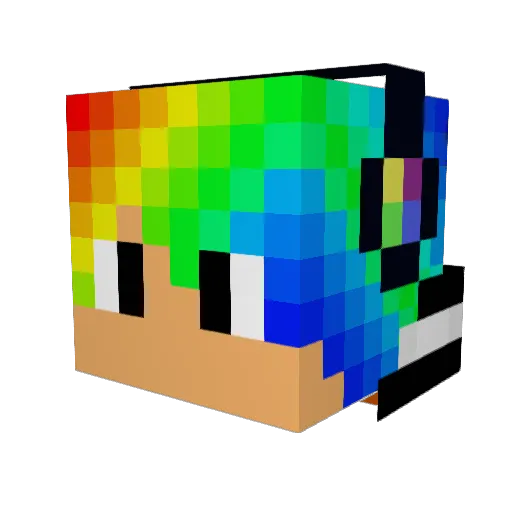 Der_BB Minecraft avatar head, 3D render