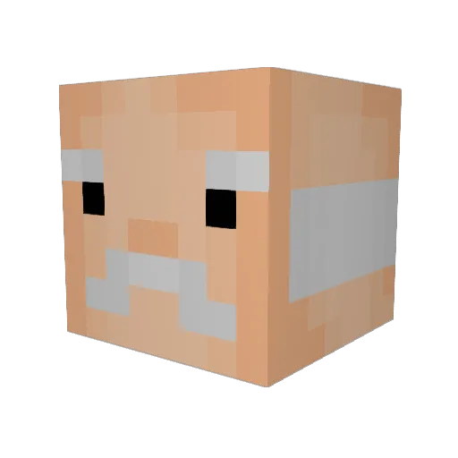 Der_Elefant Minecraft avatar head, 3D render
