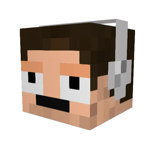Der_Flo Minecraft avatar head, 3D render