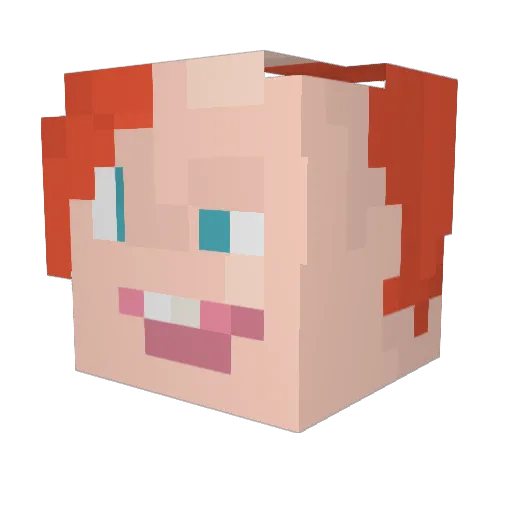 Der_Gloeckler Minecraft avatar head, 3D render