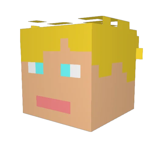 Der_Konstinant Minecraft avatar head, 3D render