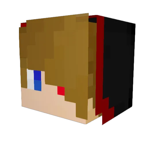 Der_Kurako Minecraft avatar head, 3D render