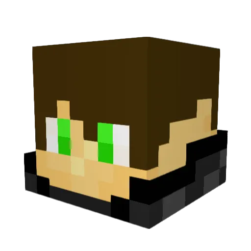 Der_L1nus Minecraft avatar head, 3D render
