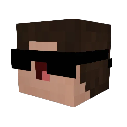 Der_Steinblock Minecraft avatar head, 3D render