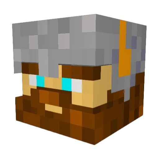 Der_T Minecraft avatar head, 3D render