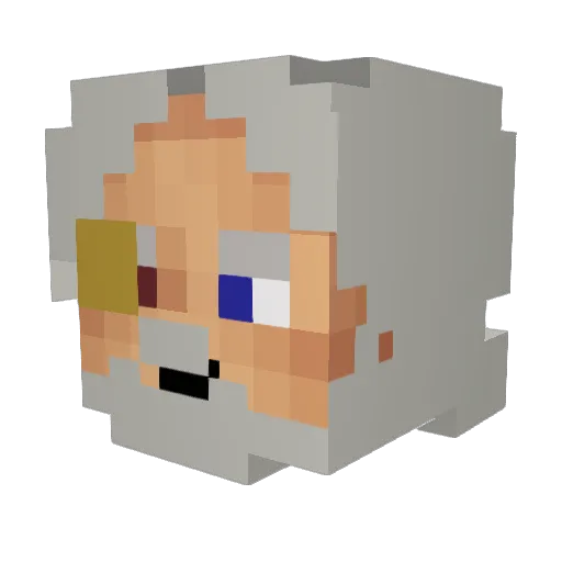 Der_Vito Minecraft avatar head, 3D render