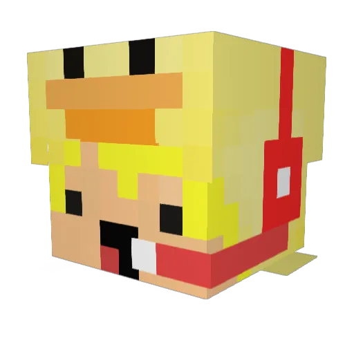 Der__Genius Minecraft avatar head, 3D render