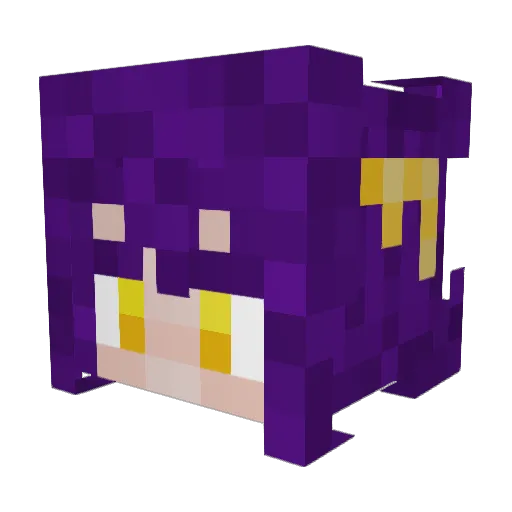 DeraFujita Minecraft avatar head, 3D render