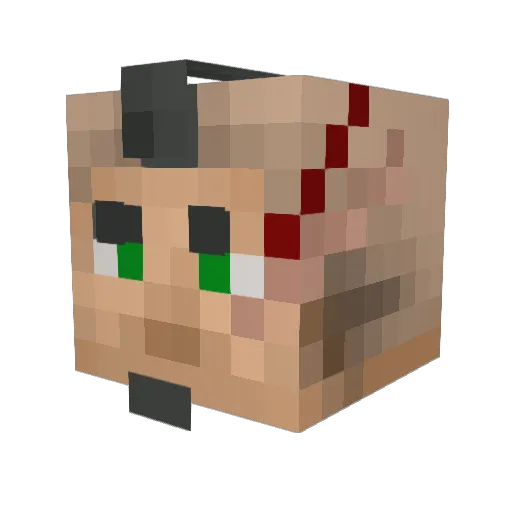 Deraj22396 Minecraft avatar head, 3D render