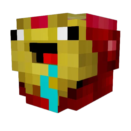 DerallerEchteMo Minecraft avatar head, 3D render