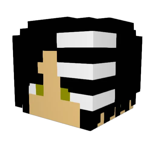 Deraminx Minecraft avatar head, 3D render