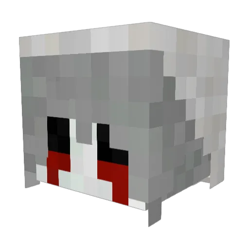 Derangement Minecraft avatar head, 3D render