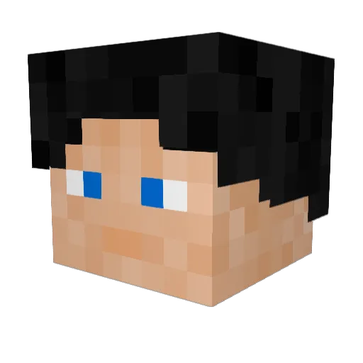 Derdaddyy Minecraft avatar head, 3D render