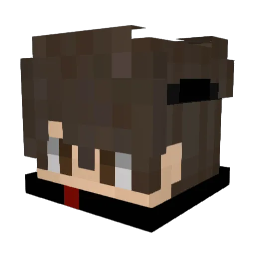 Derderbyrd Minecraft avatar head, 3D render