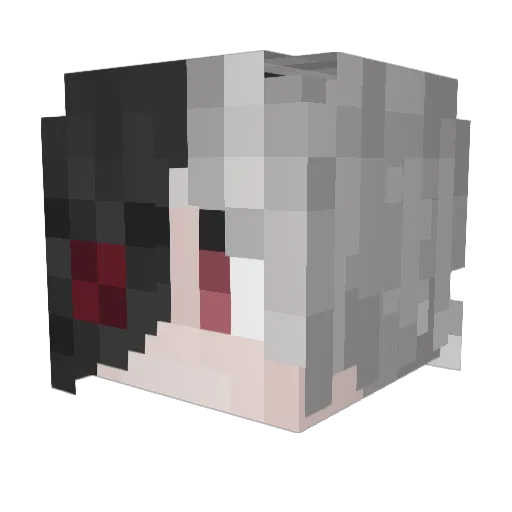 Dereate Minecraft avatar head, 3D render