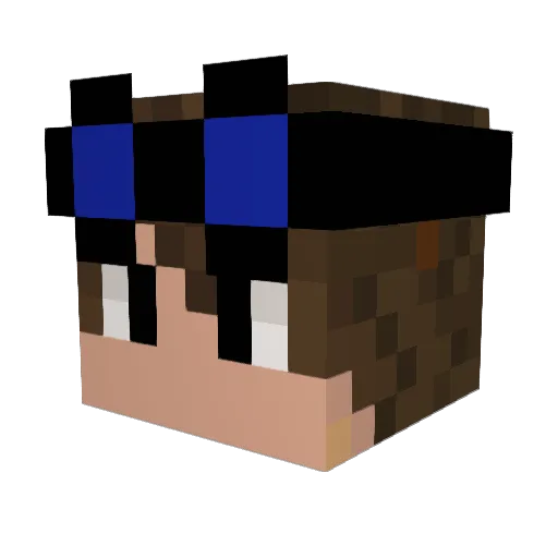 Dereckc1 Minecraft avatar head, 3D render