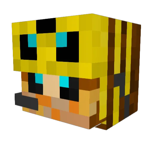 Dereighty Minecraft avatar head, 3D render
