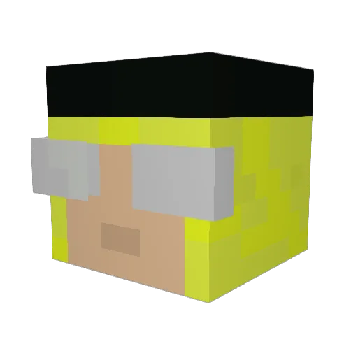 Derek4431 Minecraft avatar head, 3D render