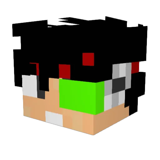 DerekBut1 Minecraft avatar head, 3D render