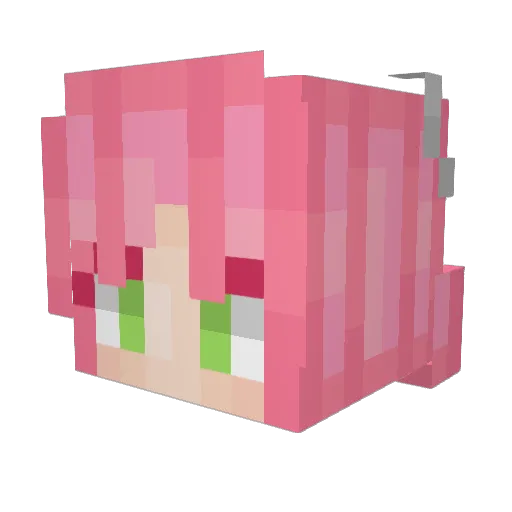 DerekGetsReal45 Minecraft avatar head, 3D render