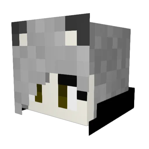 DerekSama Minecraft avatar head, 3D render