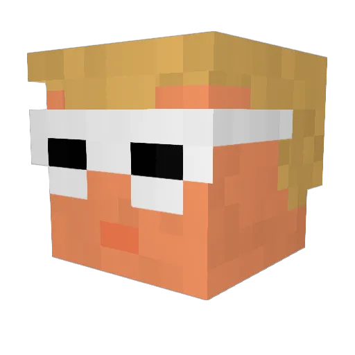 DerekTheDodo Minecraft avatar head, 3D render