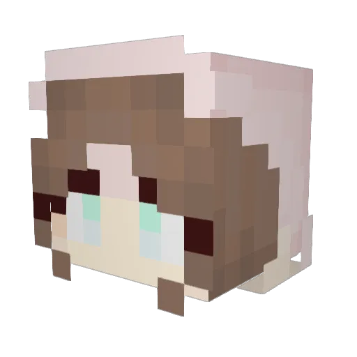 DerekTriForce Minecraft avatar head, 3D render