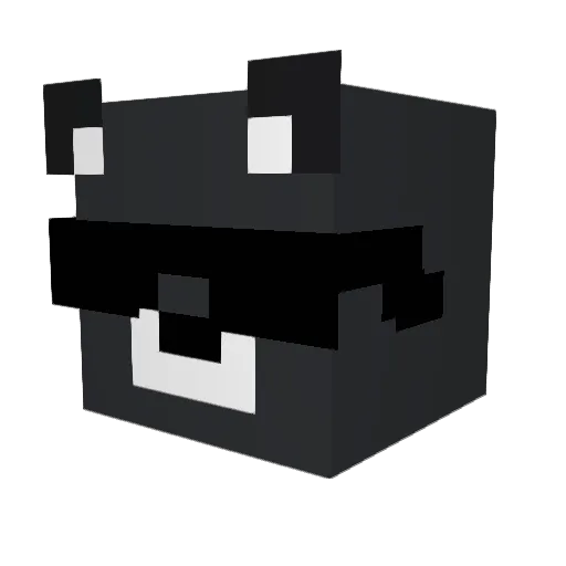 Derekatea Minecraft avatar head, 3D render