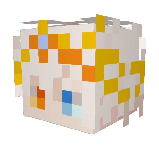 Derem2434 Minecraft avatar head, 3D render