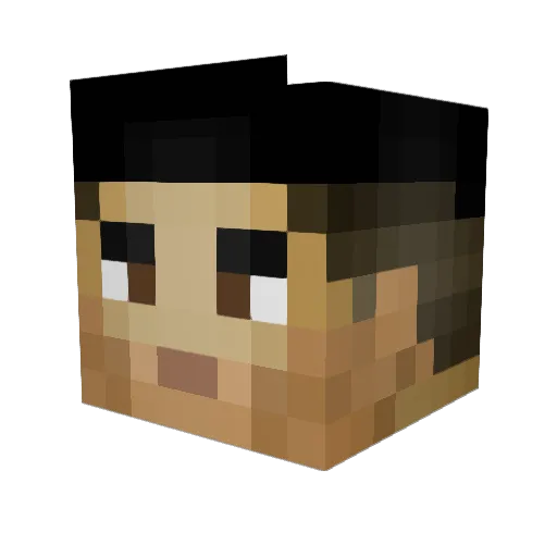 Derema08 Minecraft avatar head, 3D render