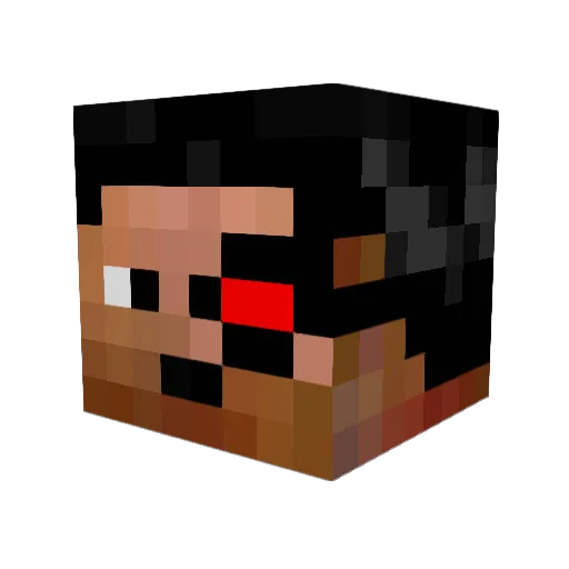 Dergangsterboss Minecraft avatar head, 3D render