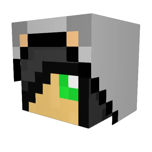 Dergonic Minecraft avatar head, 3D render